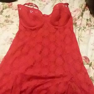 Smart and Sexy Red Lace Nightie